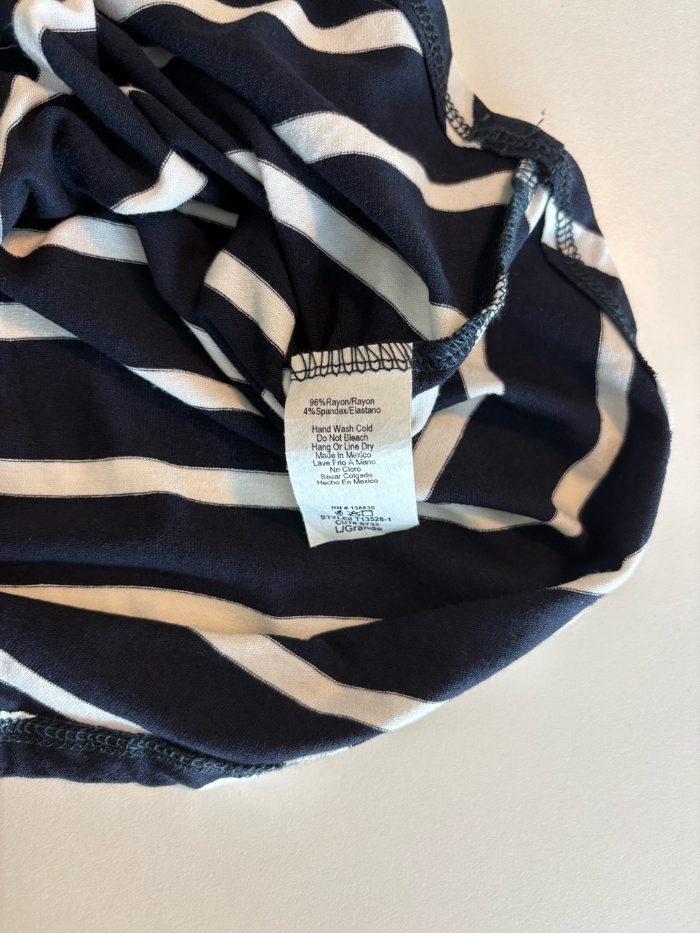 Navy & White Striped Tank - Large - Picture 6 of 9